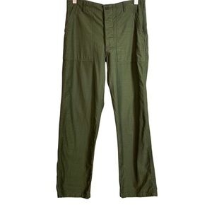 Vintage 70s US Military Army Vietnam Sateen OG-107 Military Fatigue Baker Pants